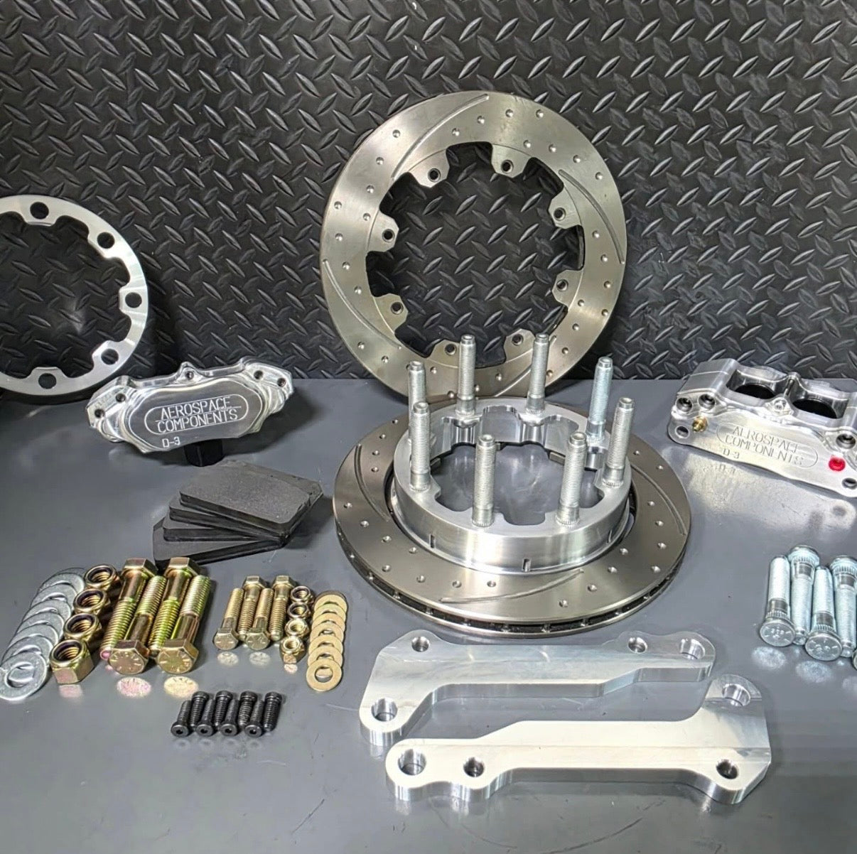 03-09 3rd gen 2500/3500  front 15 inch brake kit (Pro-Street Dimpled and Slotted brake rotors)
