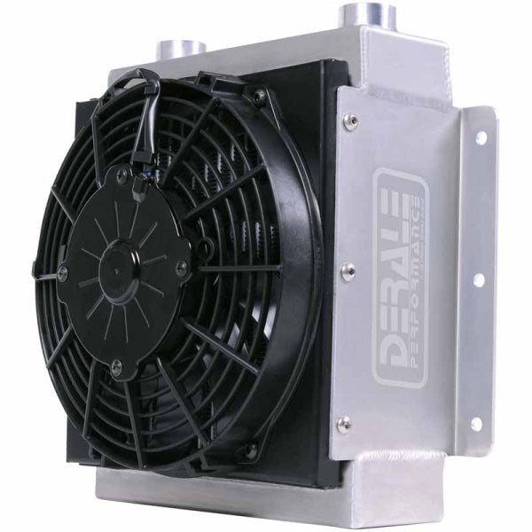 DERALE 65860 18-ROW HI-FLOW RACING FLUID COOLER WITH LOW PROFILE FAN