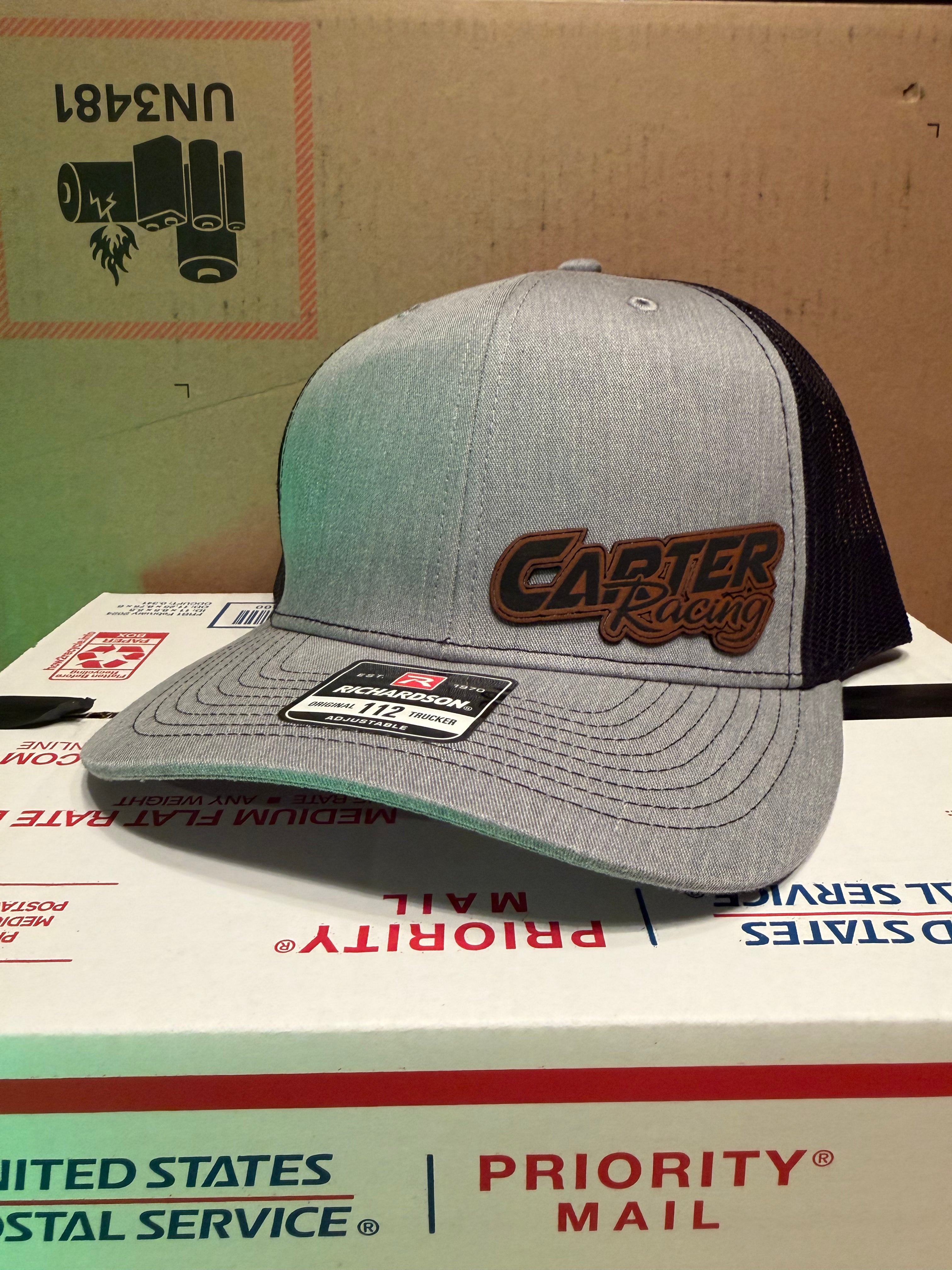 Carter racing leather patch 112 snapback hat